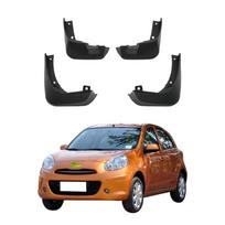 4 vnt. automobilio purvasaugių, purvasaugių, suderinamų su „Nissan Micra“ / „March K13“ 2010, 2011, 2012, 2013 m. NS-16 juoda