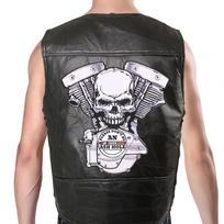Liemenė Street Punk Vest Striukė Be rankovių Harley motociklo ženkleliu išsiuvinėta liemenė XXL