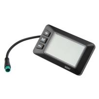 Elektrinio dviračio ekranas 36V 48V LCD GD01 Ekranas 5 kontaktų vandeniui atsparus kištukas 22,2 mm vairui