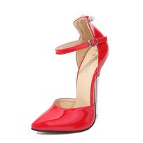 Metal Heel Bed Drag Pole Dance Large Size High Heels Middle East 35 raudona