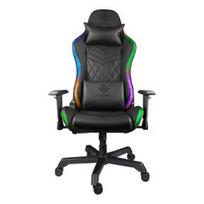 Žaidimų kėdė DELTACO GAMING PU oda, RGB, juoda / GAM-080