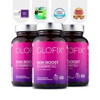 Maisto papildas GLOFIX® vitaminai, mineralai, antioksidantai odai ir plaukams „SKIN BOOST“ (3 mėnesių kursas)