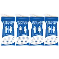 4Pcs Disposable Urinal Bag Outdoor Emergency Urinate Bags 750ml Emergency Pee/Wee Bags Car Pee Bags for Baby Women Men