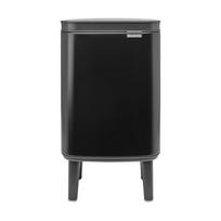 Matinės juodos spalvos iš plieno šiukšliadėžė 4 l Bo Hi – Brabantia
