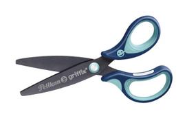 Žirklės Pelikan GRIFFIX R 14 cm, dešniarankiams, bukais galais, mėtų - tamsiai mėlynos spalvų