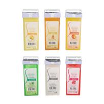 6pcs Hair Removal Wax Strong Viscosity Roll On Depilatory Wax for Arm Leg Armpit 100g