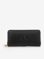 CALVIN KLEIN Moteriška piniginė, RAISED CK LONG ZIP AROUND