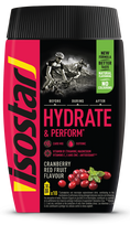 ISOSTAR Hydrate & Perform spanguolių skonio milteliai, 400 g