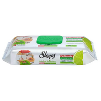Dregnos serveteles maistiniams pavirsiams sleepy easy clean zalias dangtelis pakuoteje 50vnt