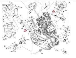 Can-am variatoriaus aušinimo jungtis 707001274 NR.32