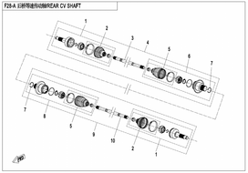 9GQ0-280200 rear cv drive shaft rh CFMOTO 450 Nr. 4