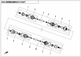 9CR6-280200-20001 REAR CV DRIVE SHAFT,RH CF500AU-6L, 2016 Nr.4
