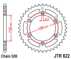 Galinė žvaigždė JTR 822-45 45T 520