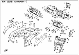 7020-040301-0W00 Rear Fender camo CFMOTO X8. Nr. 6