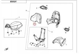 9AWA-132200-20000 Sedynės atlošas CFORCE 850/1000 REAR BACKREST CFMOTO 9AWA-132200-20000 Nr.8