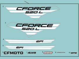 9CRV-190020-H000-10 DECAL KIT CF500ATR-9L(T3b) LAVA ORANGE