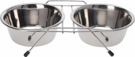 Dubenėliai su stovu Pet Feeder 2 x 7.5x16.5 cm