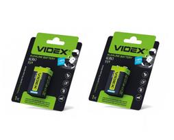 Baterija Videx 9V Krona (6LR61) Alkaline, 9V, 600mAh, 2 vnt.