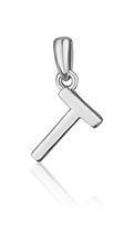 Optinis įrenginys JVD Minimalistinis sidabrinis "T" raidės pakabukas SVLP0948XH2000T, Silver