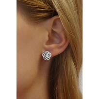 Silvego Sidabrinis papuošalų rinkinys ROSALYN su tikru Topaz Swiss ir Brilliance Zirconia JJJS0088TS (auskarai, pakabukas)