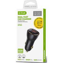 D-Fruit car charger USB-A + USB-C 60W (DF103) 50478