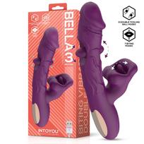 InToYou Bella Biting Vibrator with Double Tickling Ball & 3 Motors Purple