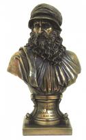 Leonardo da Vinčio biustas. Aukštis 24cm.
