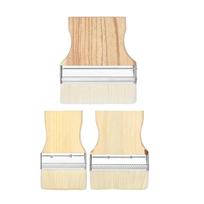 3pcs Flat Paddle Paint Brush Set Wide Brushes with Comfortable Poplar Handle Large Area Paint Brushes for Oil & Acrylic
