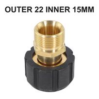 Adapteris išorinis 22 vidinis 14/15mm į M22 vidinį 14/15 aukšto slėgio plovimo įrenginį outer 22 inner 15mm