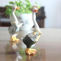 Sodo statula Derva Antis Rankdarbių Figūrėlės Antis Šeimos Narys Kiemo Papuošalai Meno kūrinys Gyvūnų Skulptūros Modernus Namų Dekoras Duck b