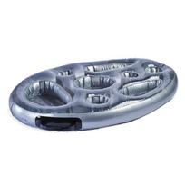 Naujas PVC pripučiamas aštuonių skylių vandens maisto plūduras nešiojamas gėrimų vaisių puodelių laikiklis Floating Tray