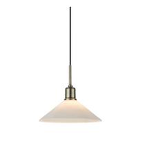Baltos spalvos/žalvario spalvos kabantis šviestuvas ø 25 cm su stiklo gaubtu Vela – Markslöjd