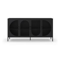 Šoninė spintelė juodos spalvos 160x90 cm Tayra – Marckeric