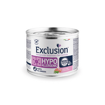 Exclusion Hypoallergenic konservai šuniukams su kiauliena ir žirniais, 200 g