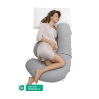 MOMCOZY pozicionuojanti F formos šoninio miegojimo pagalvė