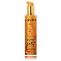 Nuxe Sun Gold Sun Oil SPF30 blizgantis apsauginis aliejus veidui ir kūnui - 150 ml.