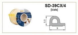 Dvigubas sandarinimo gumos P profilis baltas (2x50 m) m