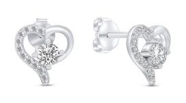 Termo pasta Brilio Silver Romantiškas papuošalų rinkinys Hearts SET219W (pakabukas, auskarai)