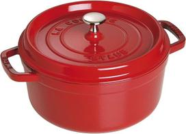 Staub Round Cocotte, 26cm cast iron, cherry
