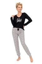 Piżama Pantera Long Black Juoda (Black) 42