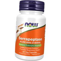 Serapeptazė, Serrapeptase 60000, Now Foods 60 kapsulių (72128080) 60vcaps
