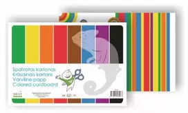 Kartonas SMLT, A4, 190 g, spalvotas, vienpusis, (8)