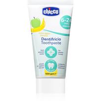 Chicco Toothpaste 6-24m dantų pasta vaikams su fluoridu Apple-Banana 50 ml