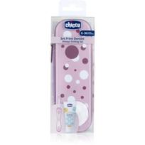 Chicco Always Smiling Set 6m+ dantų priežiūros priemonių rinkinys su krepšeliu Lilac