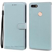 Dėklas piniginė Huawei P9 Lite Mini SLA-L02 SLA-L22 SLA-L03 SLA-L23, Dėklas Huawei Nova Lite 2017, Dėklas Huawei Y6 Pro 2017 P9 Lite Mini šviesiai mėlyna spalva