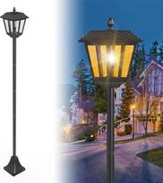 "Artrastar" LED saulės žibintai, skirti lauko sodo žibintams Lauko žibintas Lauko stovintis su žemės smaigaliu Saulės žibintai Lauko oro sąlygoms atsparūs kelio žibintai Sodo šviesa 180 cm šilta balta (1 vnt.)