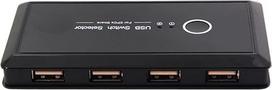 "cablecc KVM" USB jungiklio selektorius 2 prievadų kompiuteriai, kuriuose bendrai naudojami 4 įrenginiai: klaviatūra, pelė, skaitytuvas ir spausdintuvas (USB 2.0)