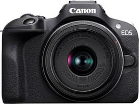 "Canon EOS R100" veidrodinis fotoaparatas + RF-S 18-45 mm yra STM objektyvas + RF-S 55-210 mm yra STM objektyvas (kompaktiškas fotoaparatas, 4K vaizdo kamera, skaitmeninis fotoaparatas su automatinio fokusavimo ir motyvų atpažinimo funkcija)