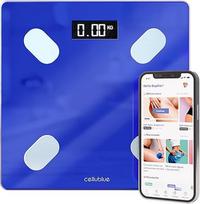"Cellublue" fitneso svarstyklės su 12 kūno sudėties rodiklių, riebalų, raumenų ir KMI analizė - suderinamos su išmaniuoju telefonu, tikslus svorio stebėjimas