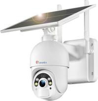 "Ctronics" 5 MP lauko stebėjimo kamera su 6 W saulės kolektoriumi, spalvota naktinio matymo kamera su prožektoriumi, saulės WLAN kamera per kompiuterį / išmanųjį telefoną, FTP / debesis / 128GB TF kortelės atmintis, 2,4 GHz "WiFi", PIR asmuo